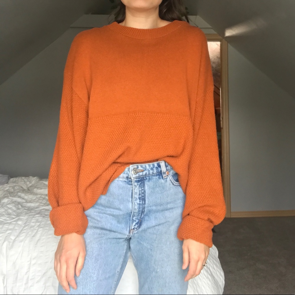 Vintage Orange Oversize Sweater